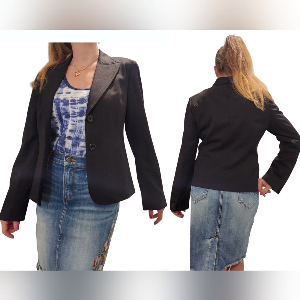 Lafayette 148 New York Women’s Black Blazer 8 P Wool Corpcore Career Academia